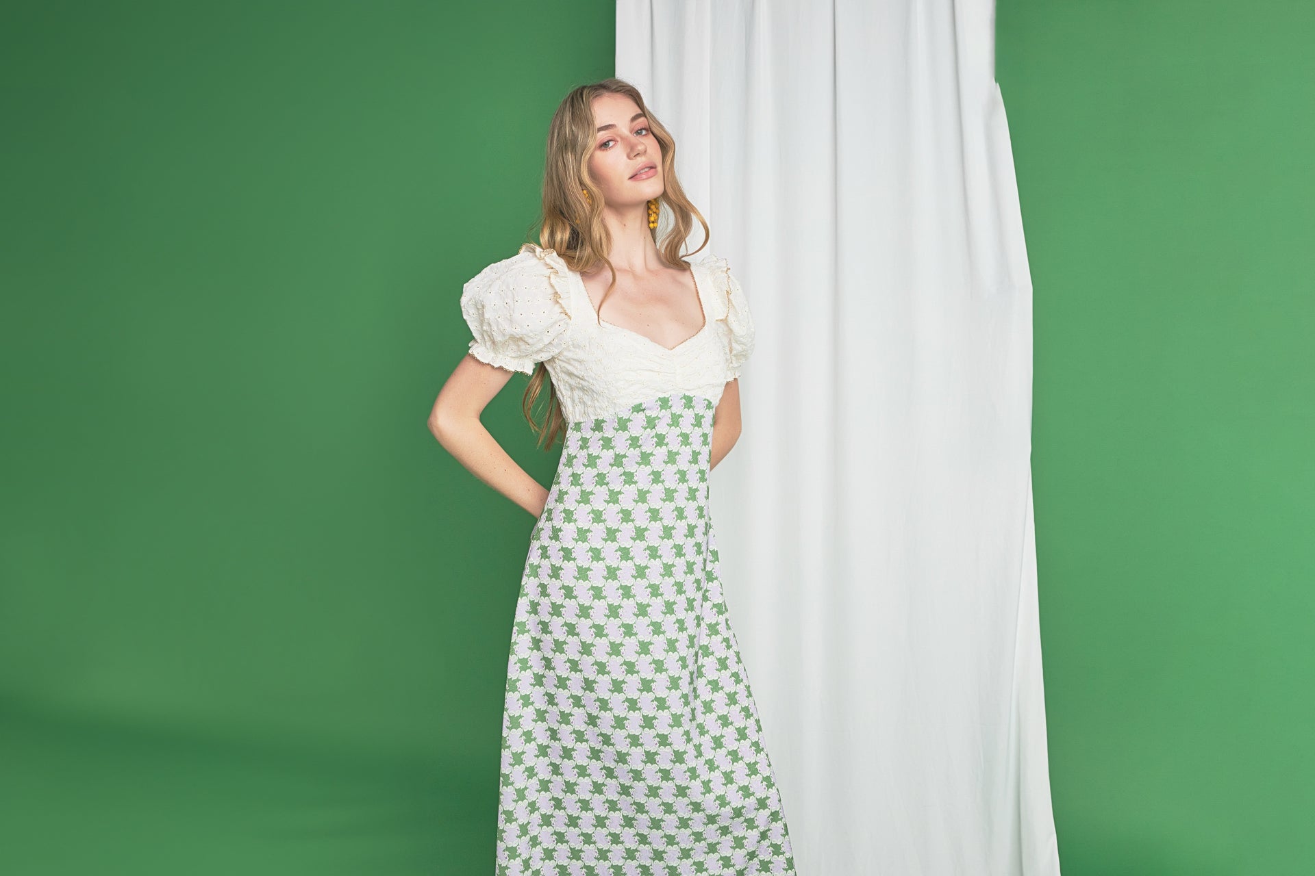 Floral Print Maxi Dress - Available from English Factory at shopenglishfactory.com