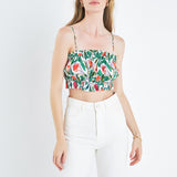 Floral Print Cropped Top