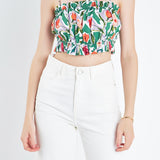 Floral Print Cropped Top