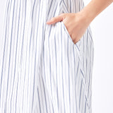 Tie Back Knit Combo Striped Maxi Dress