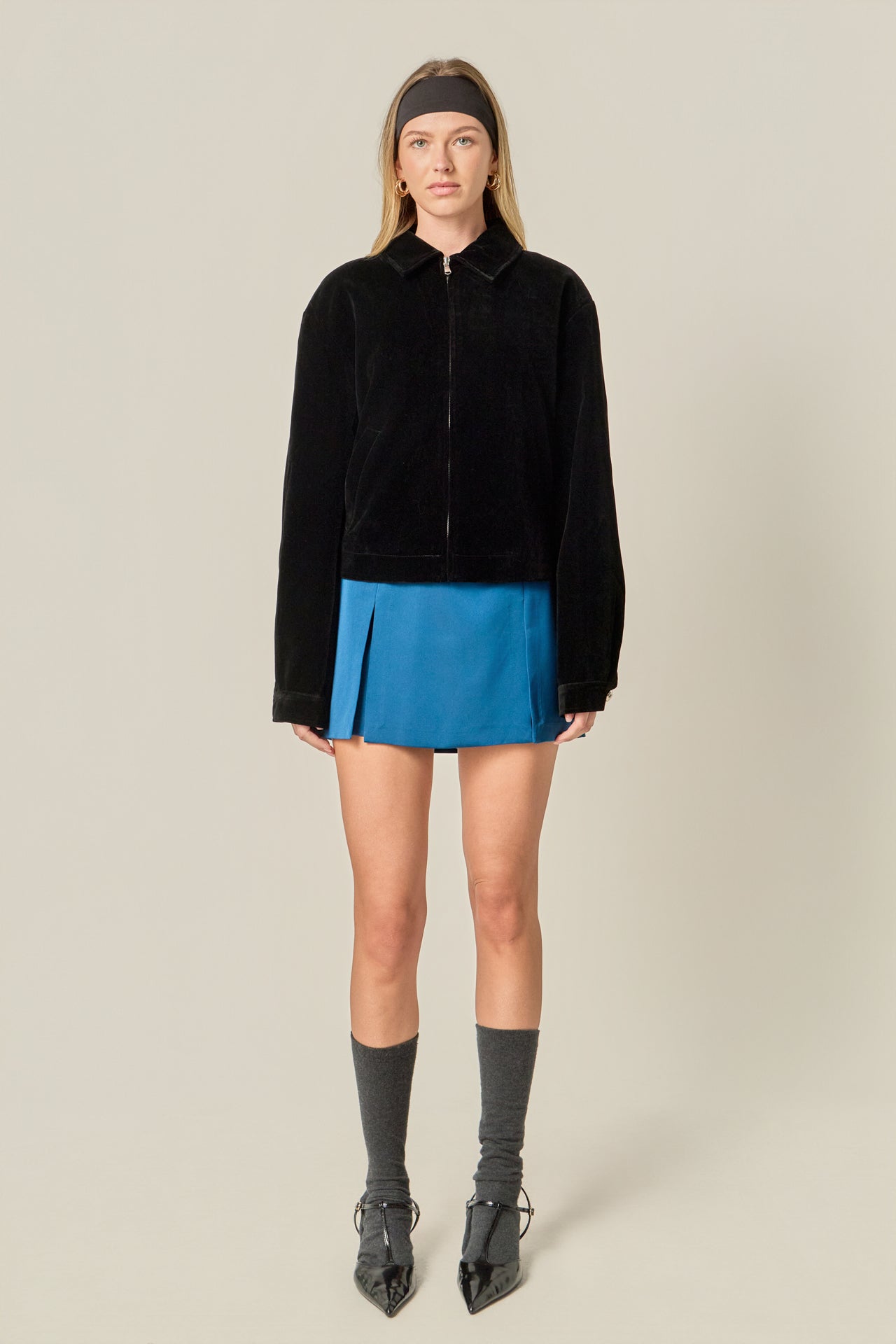 Satin Single Pleat Skort – English Factory