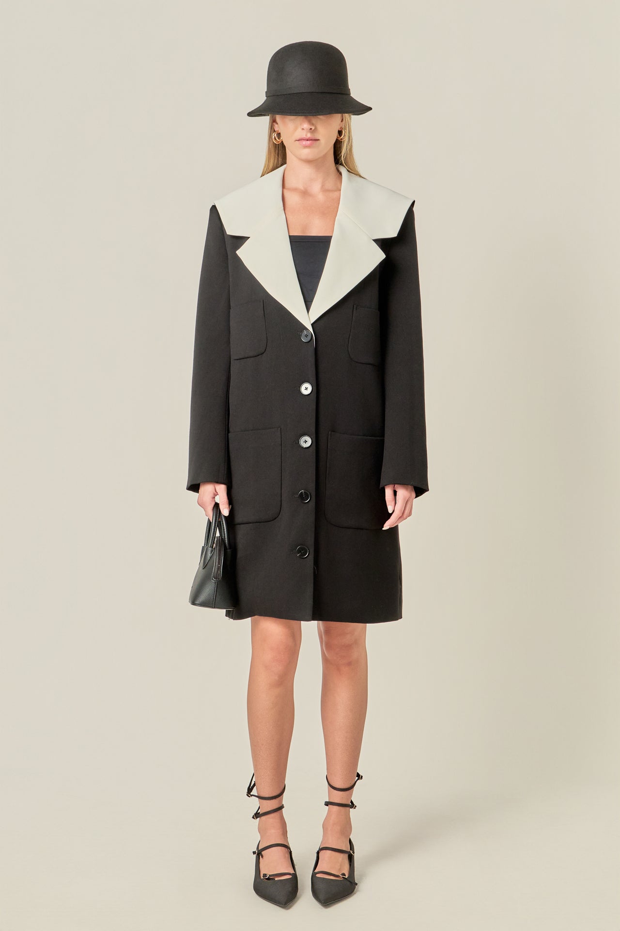 Premium Coat with Contrast Sailor Collar – English Factory