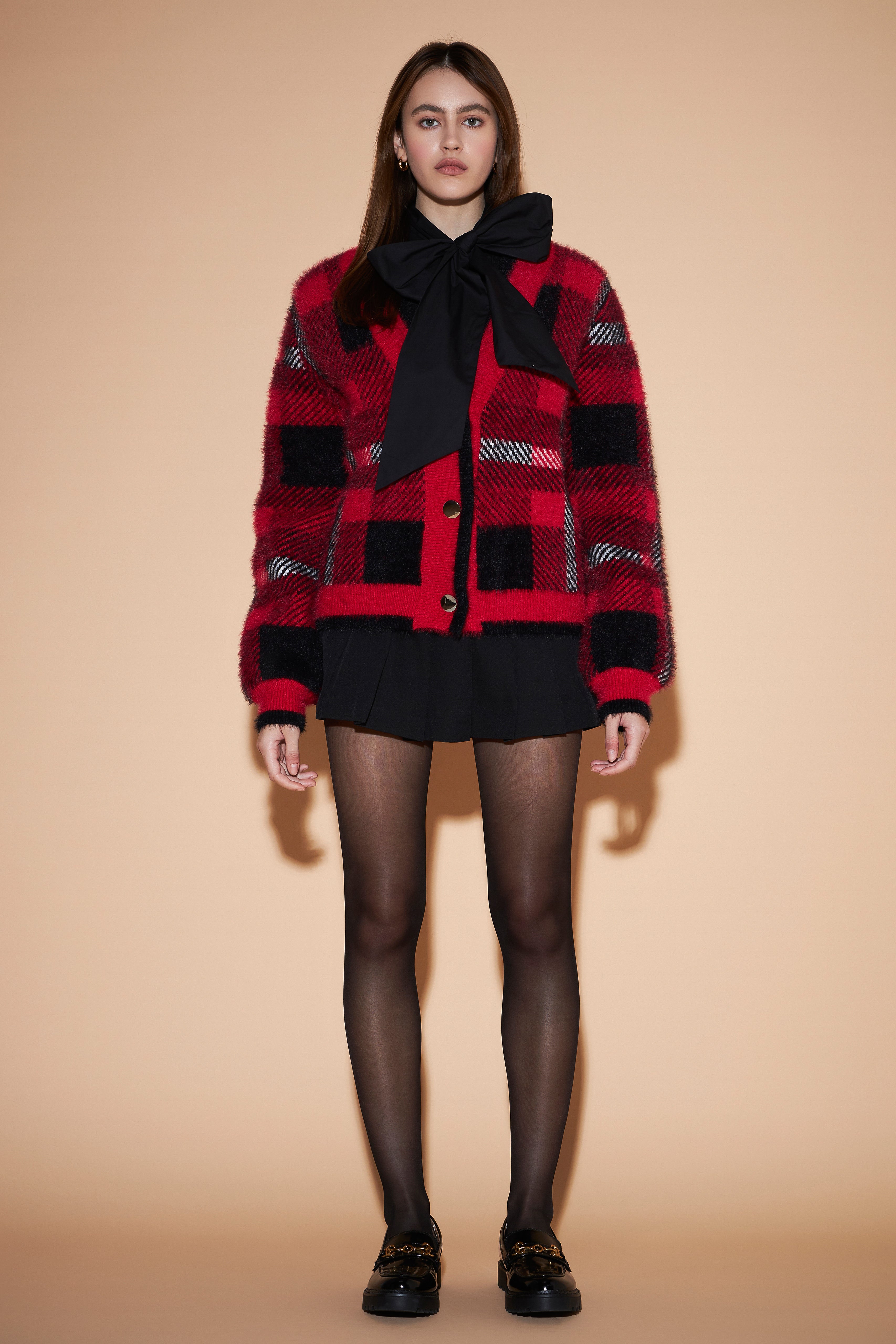 Checkered Plaid Cardigan – English Factory