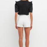 Mini Ruffle Puff Sleeve T-Shirt