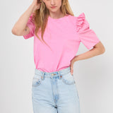 Mini Ruffle Puff Sleeve T-Shirt