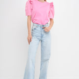 Mini Ruffle Puff Sleeve T-Shirt