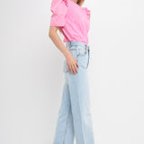 Mini Ruffle Puff Sleeve T-Shirt