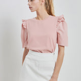 Mini Ruffle Puff Sleeve T-Shirt