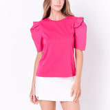 Mini Ruffle Puff Sleeve T-Shirt