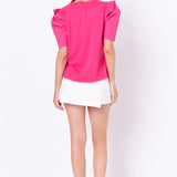 Mini Ruffle Puff Sleeve T-Shirt