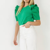 Mini Ruffle Puff Sleeve T-Shirt