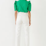 Mini Ruffle Puff Sleeve T-Shirt
