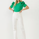 Mini Ruffle Puff Sleeve T-Shirt