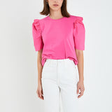 Mini Ruffle Puff Sleeve T-Shirt