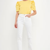 Mini Ruffle Puff Sleeve T-Shirt