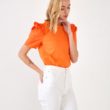 Mini Ruffle Puff Sleeve T-Shirt