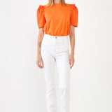 Mini Ruffle Puff Sleeve T-Shirt