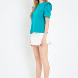 Mini Ruffle Puff Sleeve T-Shirt
