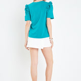 Mini Ruffle Puff Sleeve T-Shirt