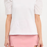 Mini Ruffle Puff Sleeve T-Shirt