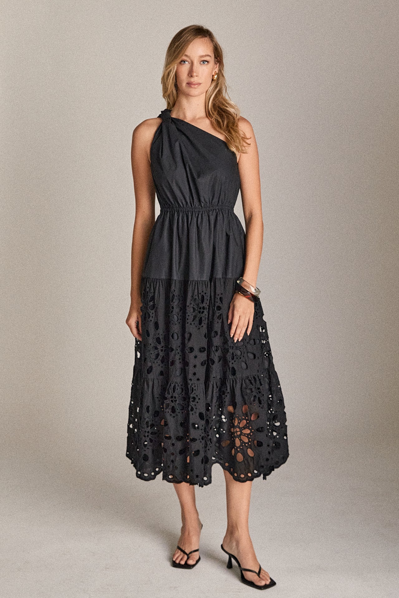 white christmas dresses The Lila Laser Cut Dress – English Factory