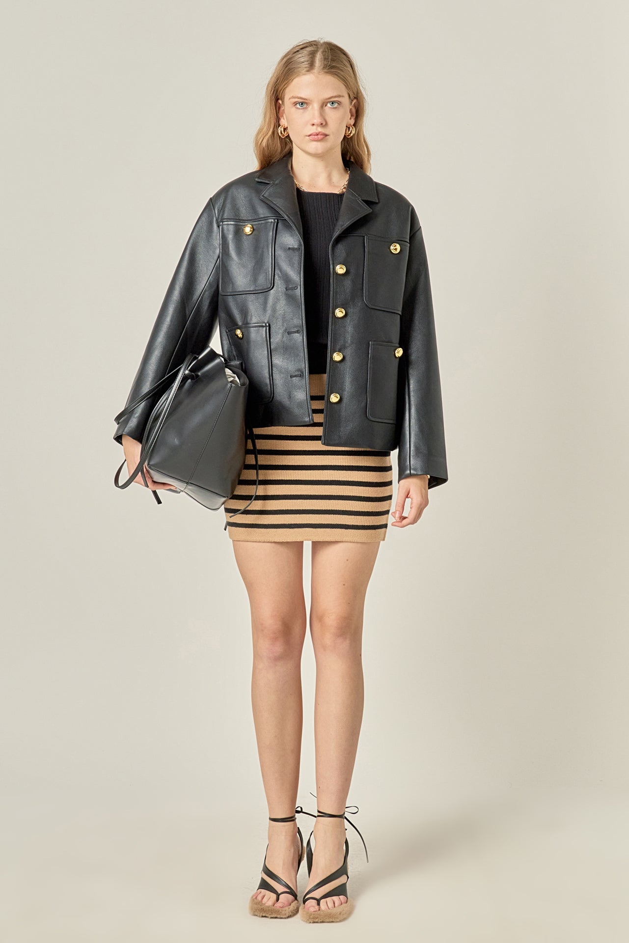 Knit Striped Mini Skirt – English Factory