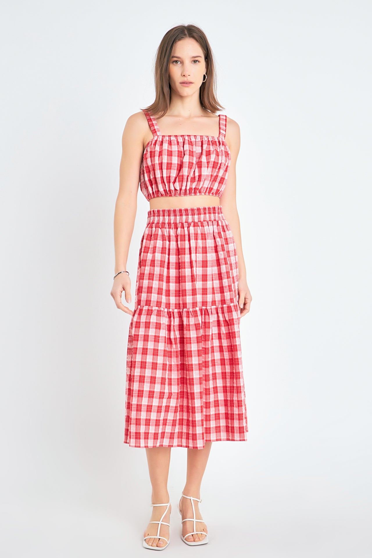 Gingham Midi Skirt