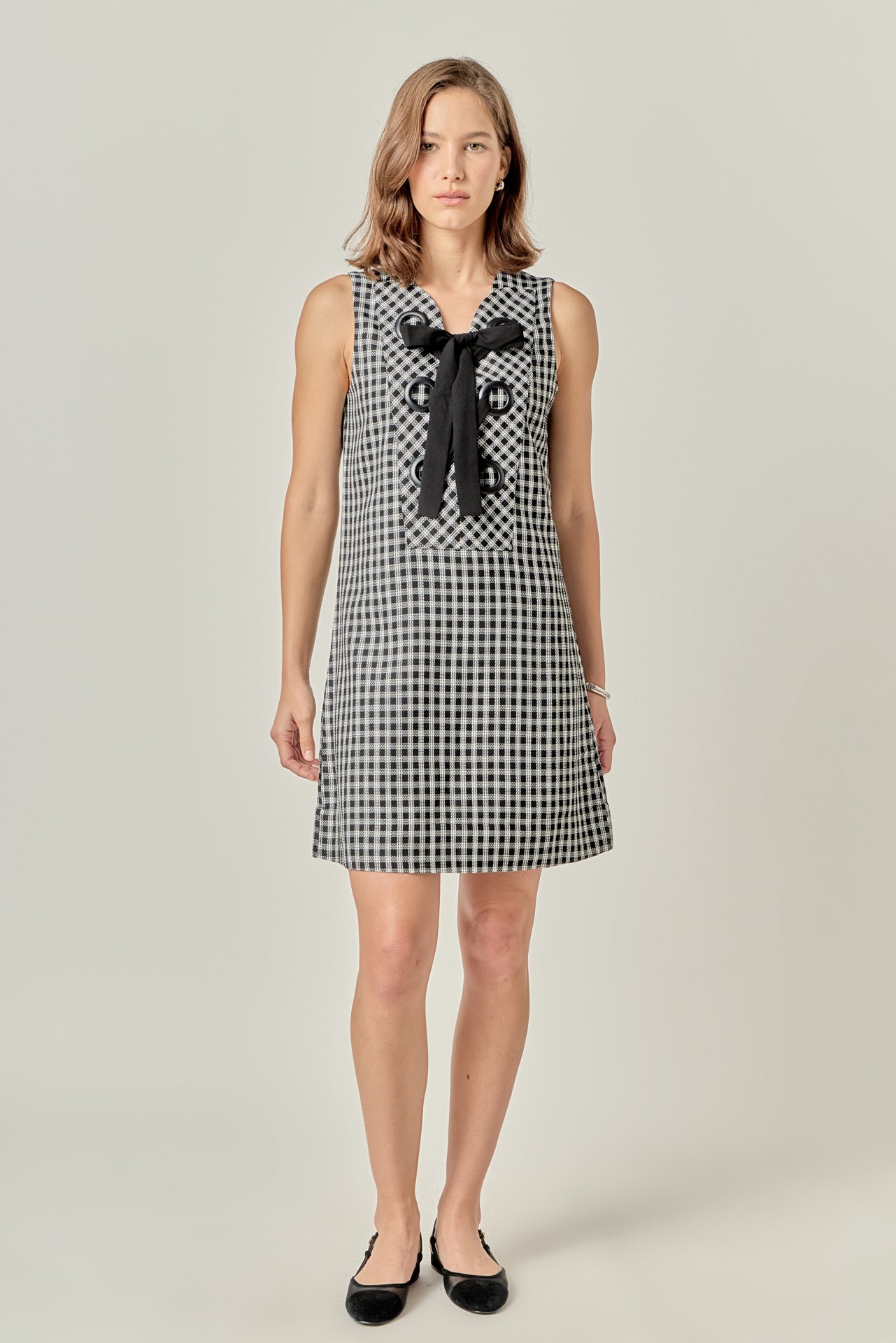 ワンピース Becky check mini dress bando-3p-sister-jane-arabella-