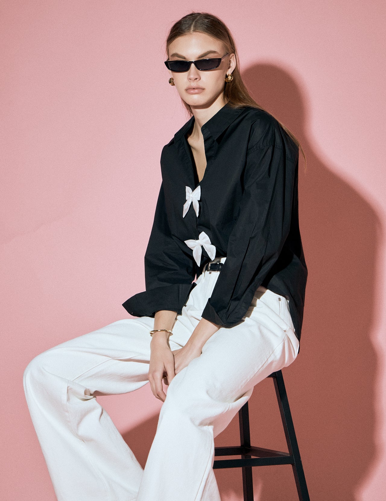 Bow Poplin Shirt - English Factory