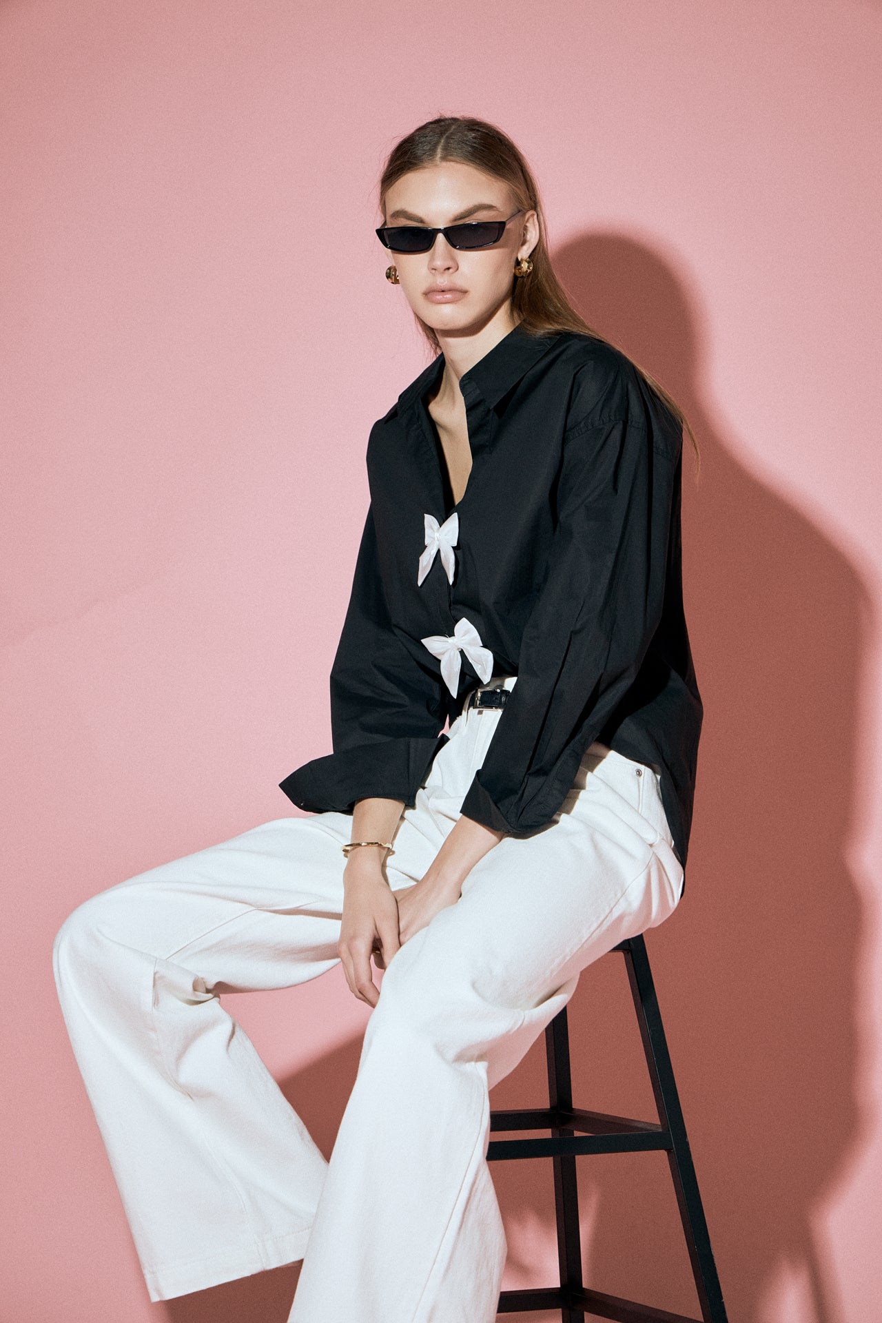 Bow Poplin Shirt - English Factory