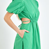 Striped Cutout Maxi Dress