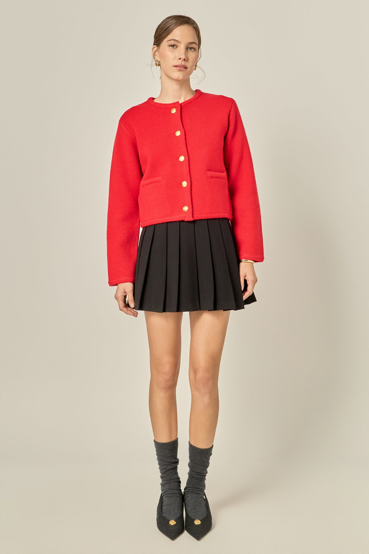 ニット Skinlike Mercerized Wool Shrunken Cardigan – Tibi Official
