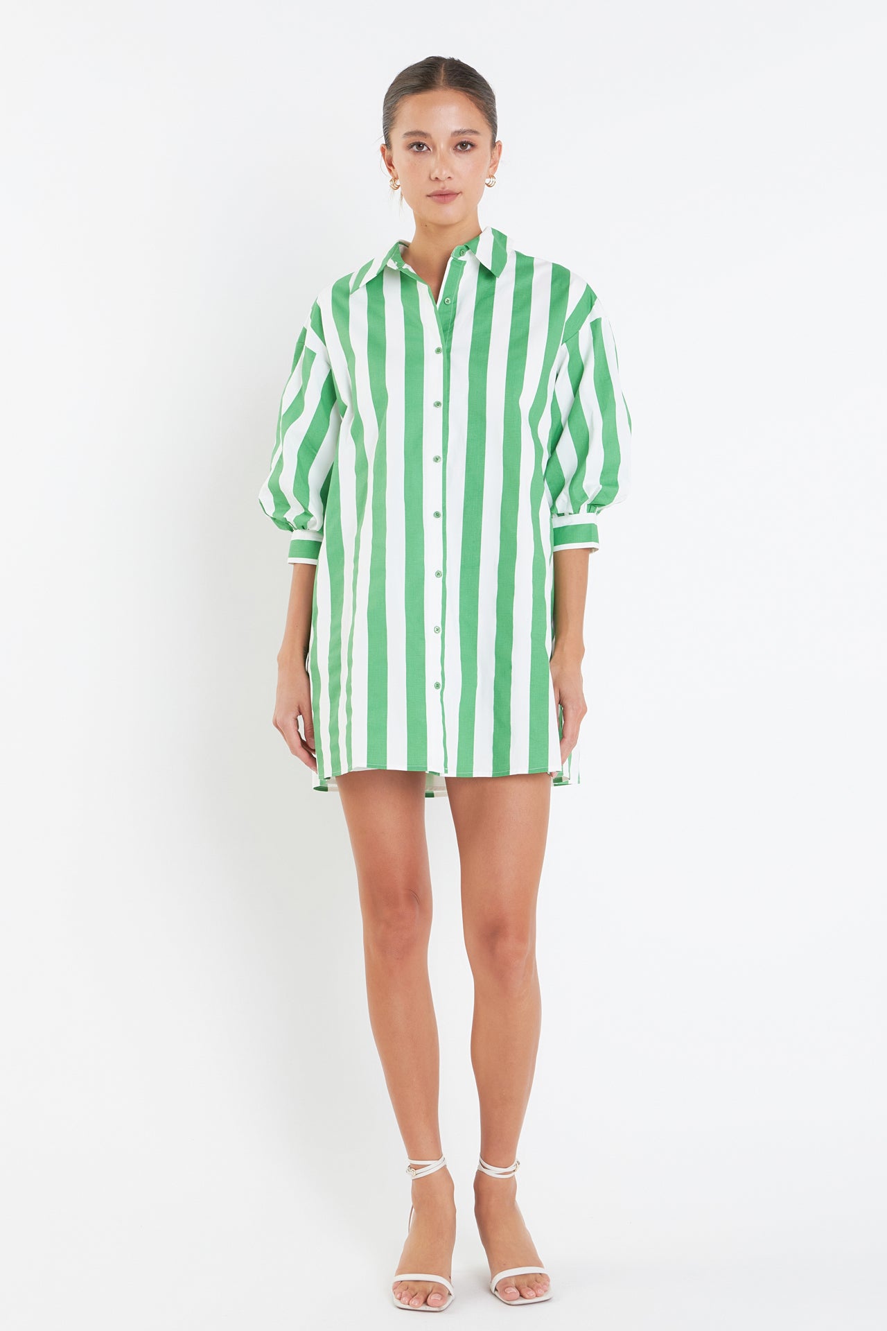 Big Stripe Shirt Dress – English Factory - Main Image