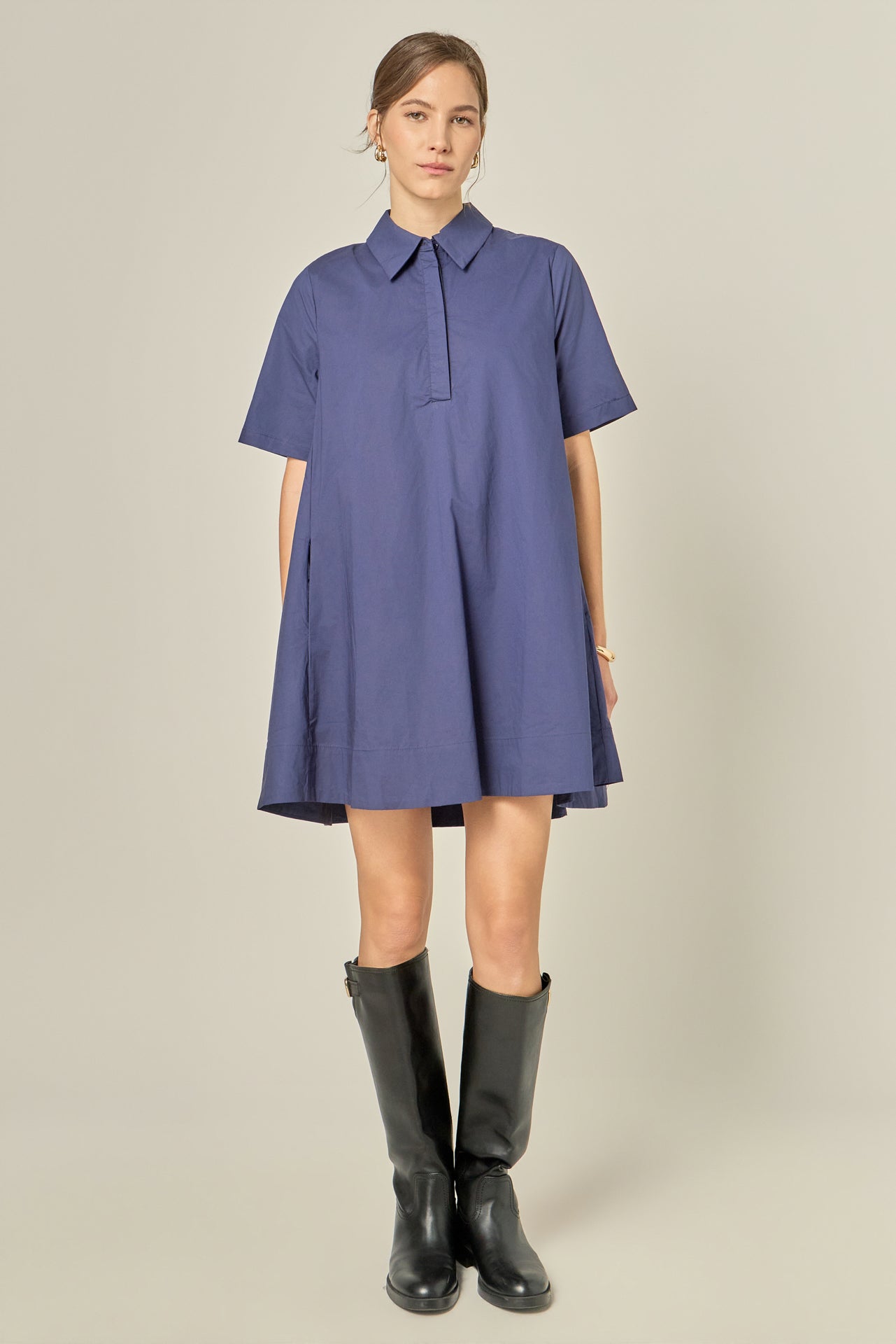 Poplin A-Line Mini Dress – English Factory