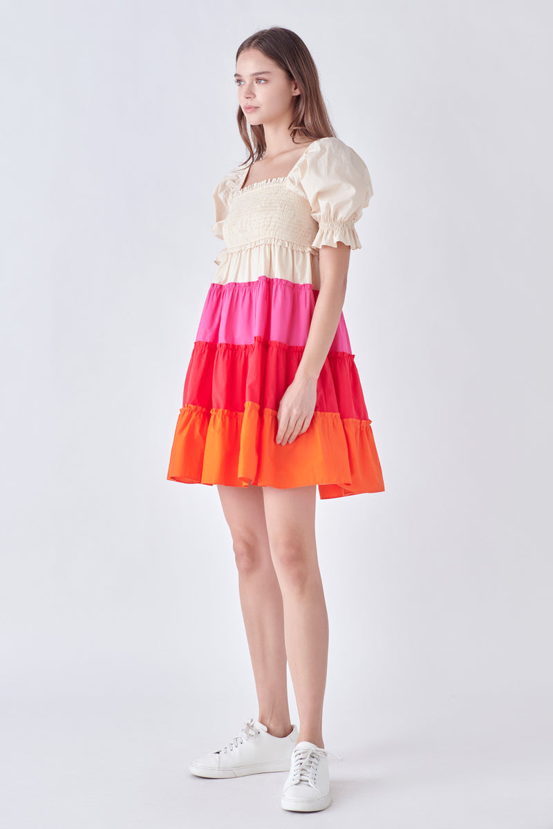 Mixed Stripes Tiered Mini Skirt - Ready to Wear