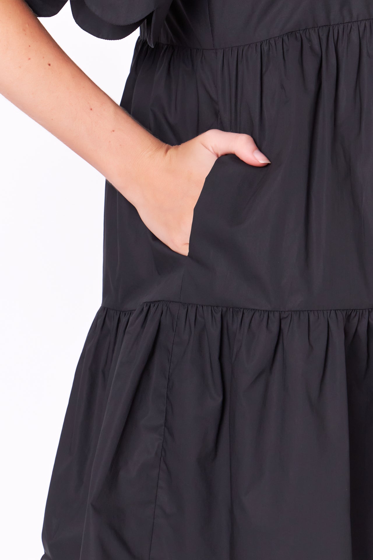 Scallop Detail Mini Dress