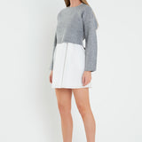 Sweater with Poplin Mini Dress