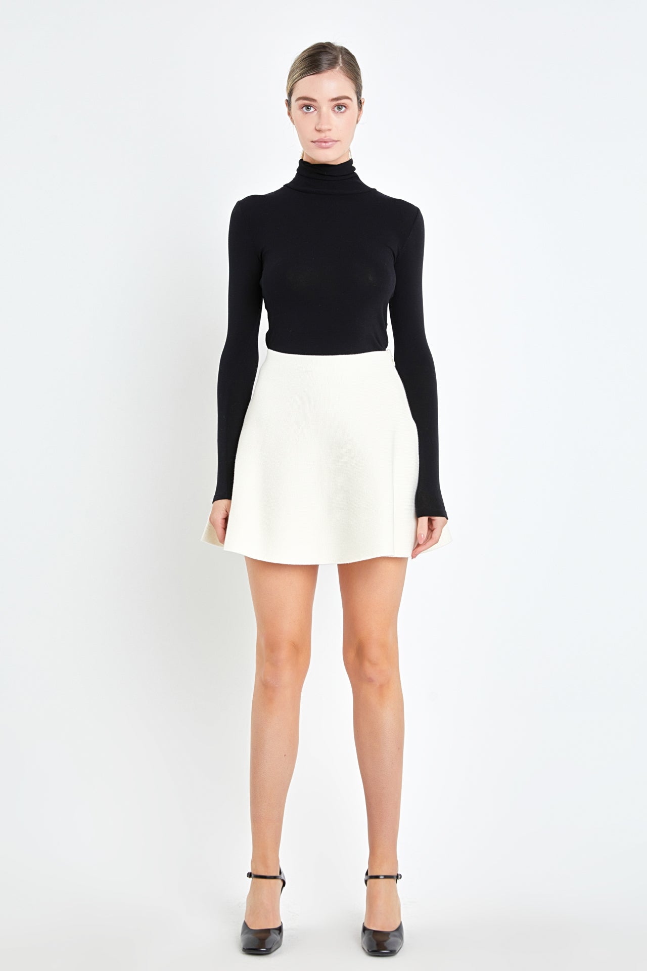 High-Waisted A-Line Mini Skirt – English Factory