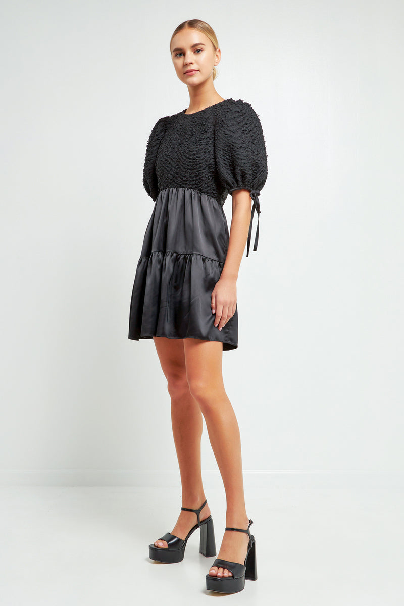 Puff Sleeve Mini Dress – English Factory