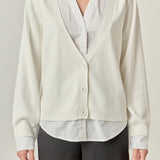 Mixed Media Knit Cardigan