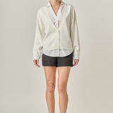 Mixed Media Knit Cardigan