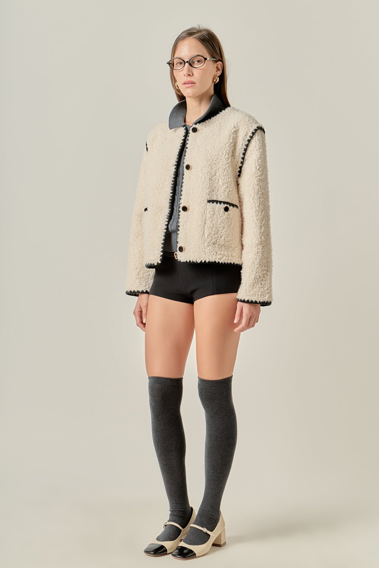 Premium Faux Shearling Jacket – English Factory