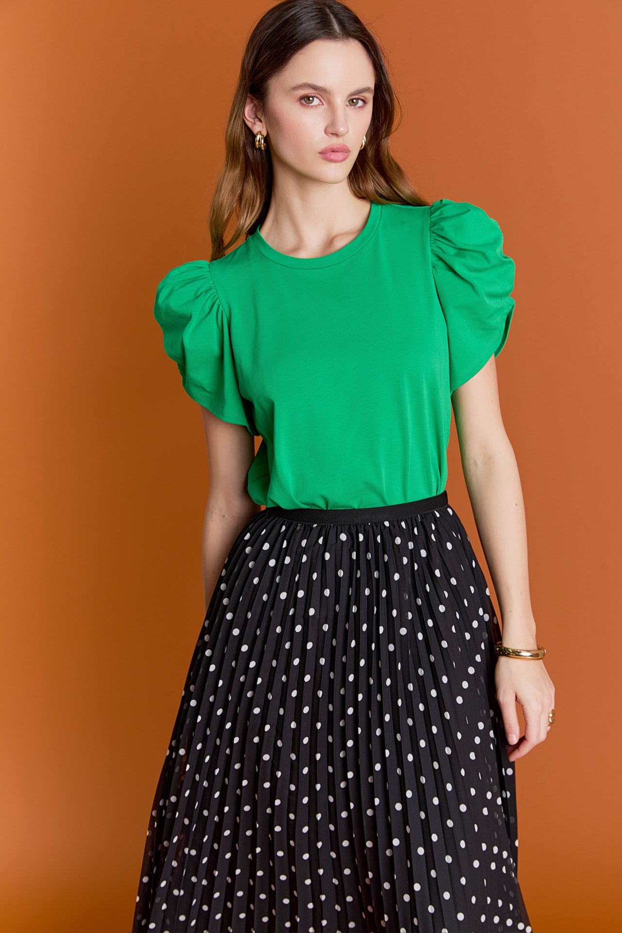 Ruched Sleeve T-Shirt – English Factory