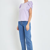 Ruched Sleeve T-Shirt