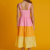 Colorblock Scallop Dress