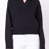 V-neckline with Collar Sweater