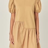 Knit Woven Mixed Dress