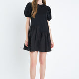 Knit Woven Mixed Dress