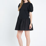 Knit Woven Mixed Dress