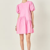 Knit Woven Mixed Dress